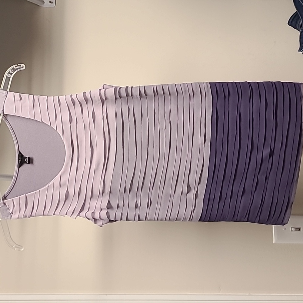 Ann Taylor Layered Raw Edge Color Block Tank. Size XS